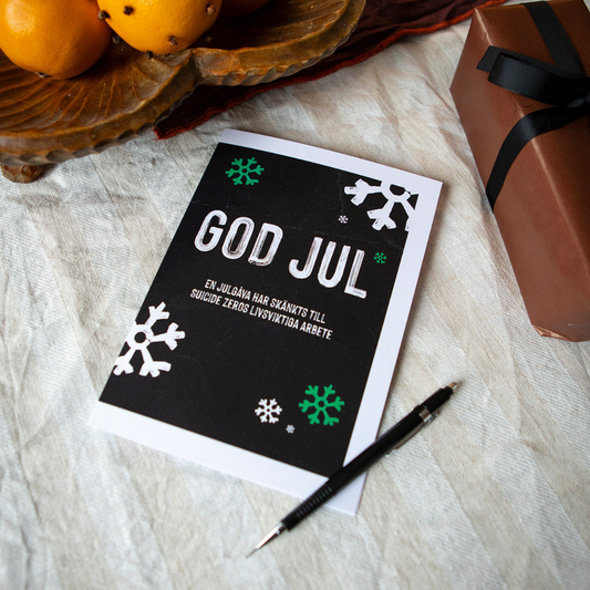 Gåvokort jul svart